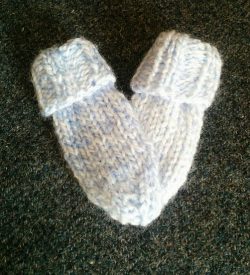 Blue Baby Mitts